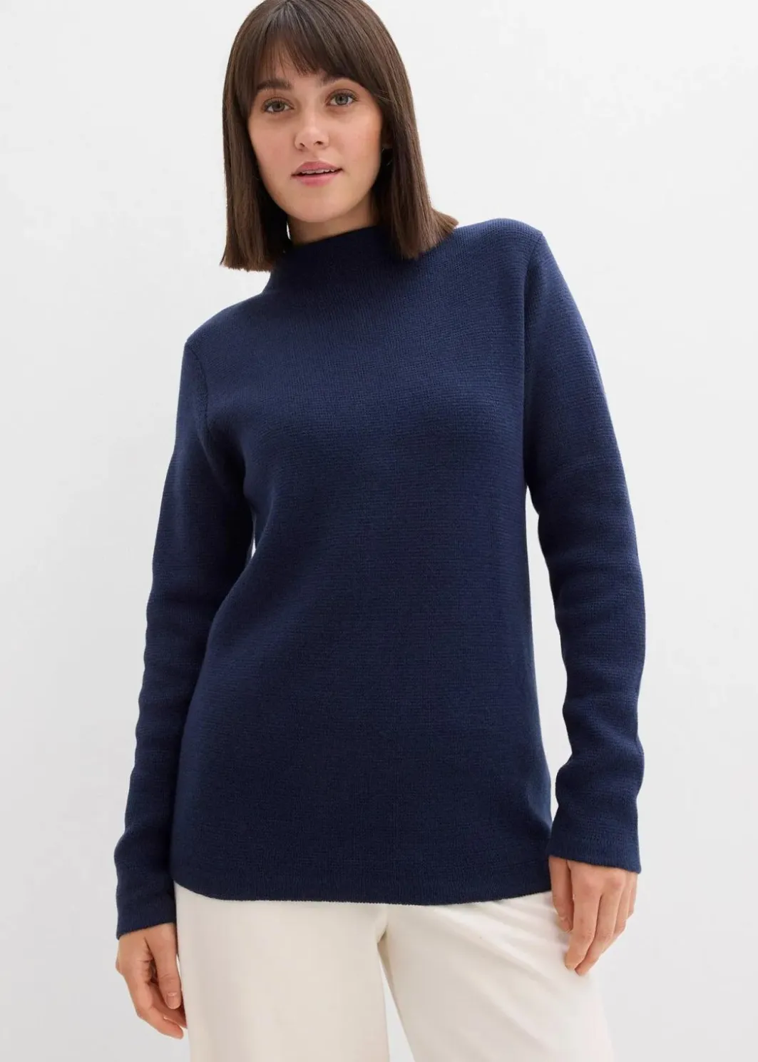 Damen bonprix Bekleidung·Umstandsmode|Strickmode|Pullover mit Stehkragen