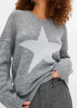 Damen bonprix Pullover & Strickjacken|Strickmode|Pullover mit Stern