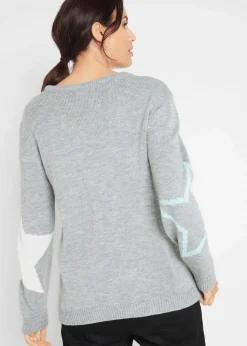 Damen bonprix Bekleidung·Umstandsmode|Bekleidung·Jeans|Pullover mit Sternendruck