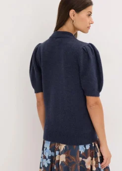 Damen bonprix Strickmode|Pullover & Strickjacken|Pullover mit Strass-Applikation