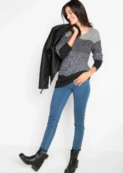 Hot Pullover mit Streifenmuster Damen Bekleidung·Umstandsmode|Bekleidung·Jeans