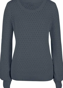 New Pullover mit Strukturstrick aus Baumwollmix Damen Pullover & Strickjacken|Strickmode