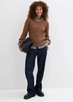 Clearance Pullover mit Strukturstrick aus Baumwollmix Damen Bekleidung·Umstandsmode|Bekleidung·Jeans