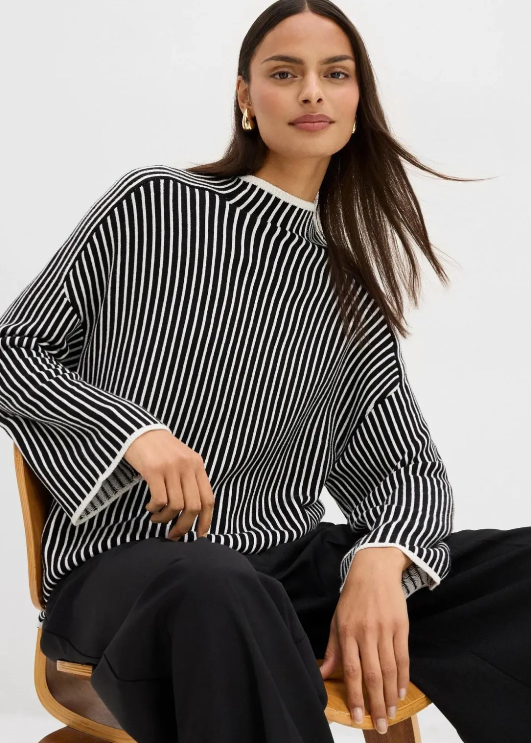 Damen bonprix Bekleidung·Umstandsmode|Bekleidung·Jeans|Pullover mit Turtleneck aus Viskose-Mix