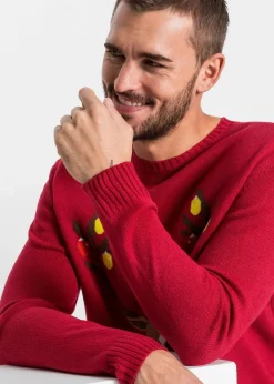 Herren bonprix Pullover & Strickjacken|Große Größen|Pullover mit Weihnachtsmotiv