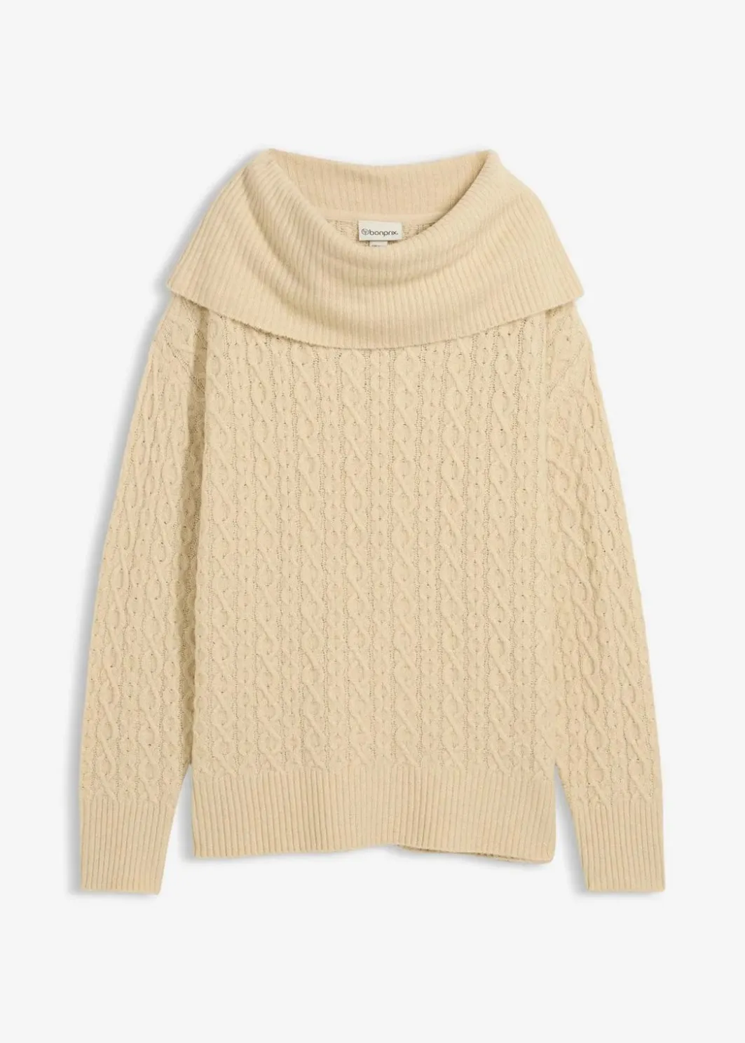 Damen bonprix Nachhaltigere Materialien|Pullover & Strickjacken|Pullover mit Zopfmuster