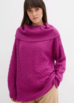 Damen bonprix Bekleidung·Umstandsmode|Bekleidung·Jeans|Pullover mit Zopfmuster