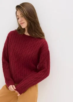 Best Pullover mit Zopfmuster Damen Pullover & Strickjacken|Strickmode