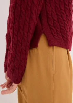 Best Pullover mit Zopfmuster Damen Pullover & Strickjacken|Strickmode