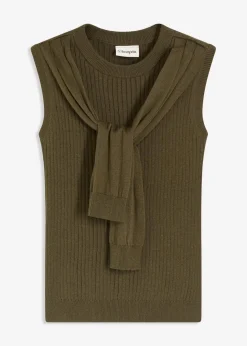 Damen bonprix Pullover & Strickjacken|Strickmode|Pullunder aus Baumwolle