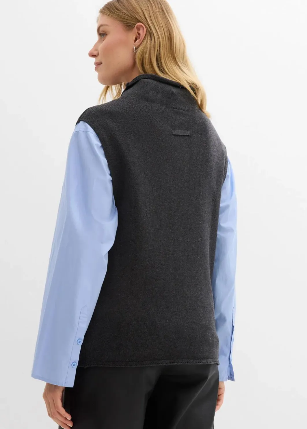Damen bonprix Pullover & Strickjacken|Strickmode|Pullunder aus reiner Baumwolle