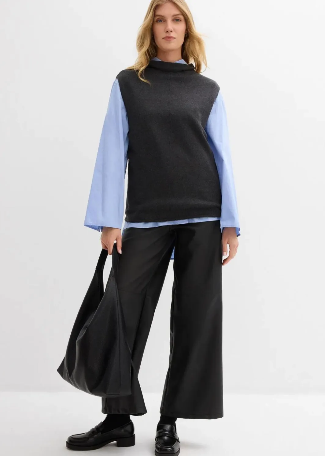 Damen bonprix Pullover & Strickjacken|Strickmode|Pullunder aus reiner Baumwolle