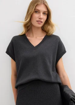 Damen bonprix Bekleidung·Umstandsmode|Bekleidung·Jeans|Pullunder aus reiner Baumwolle