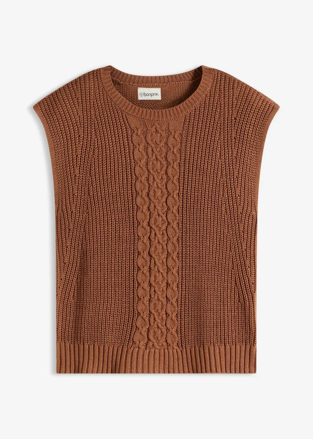 Damen bonprix Pullover & Strickjacken|Strickmode|Pullunder mit Baumwollanteil
