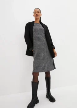 Discount Punto di Roma-Kleid mit Jaquardmuster aus Viskose-Mix Damen Kleider|Bekleidung·Pullover & Strickjacken