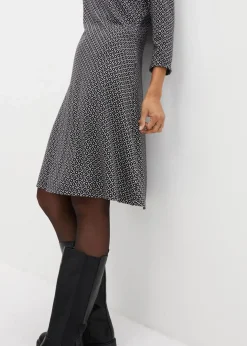 Discount Punto di Roma-Kleid mit Jaquardmuster aus Viskose-Mix Damen Kleider|Bekleidung·Pullover & Strickjacken
