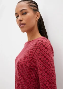 Outlet Punto di Roma-Kleid mit Jaquardmuster aus Viskose-Mix Damen Bekleidung·Pullover & Strickjacken|Kleider
