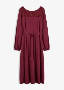 Outlet Punto Kleid mit Spitze Damen Bekleidung·Pullover & Strickjacken|Kleider