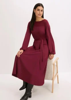 Outlet Punto Kleid mit Spitze Damen Bekleidung·Pullover & Strickjacken|Kleider