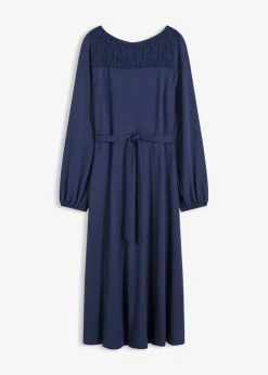 Outlet Punto Kleid mit Spitze Damen Kleider|Bekleidung·Pullover & Strickjacken