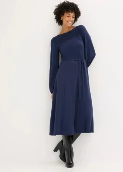 Outlet Punto Kleid mit Spitze Damen Kleider|Bekleidung·Pullover & Strickjacken