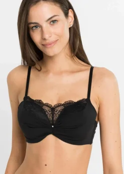 Clearance Push-up BH in Bandeau-Optik Damen Große Cups D-H|Bhs