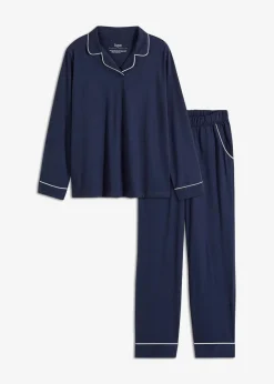 Damen bonprix Wäsche·Nachtwäsche|Nachtwäsche|Pyjama aus reiner Baumwolle