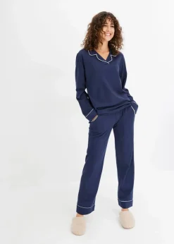 Damen bonprix Wäsche·Nachtwäsche|Nachtwäsche|Pyjama aus reiner Baumwolle