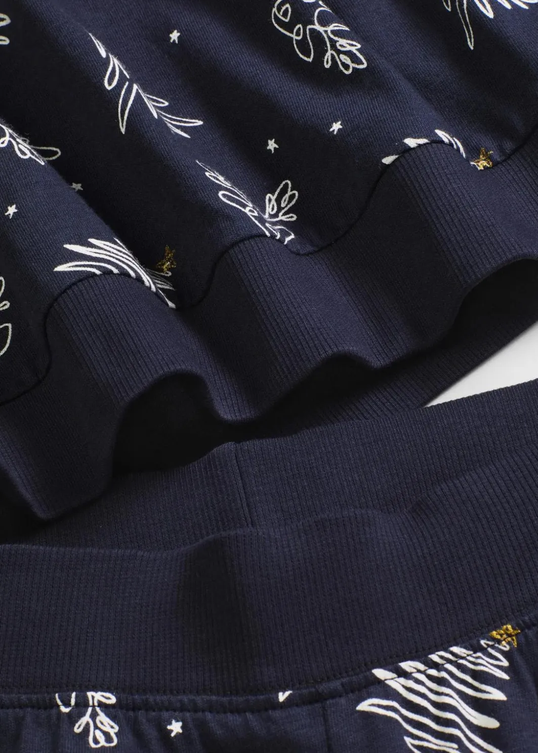 Outlet Pyjama aus reiner Baumwolle mit Glitzerdruck Damen Nachtwäsche