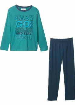 Kinder bonprix Jungen·Nachtwäsche|Pyjama aus reiner Baumwolle (2-tlg. Set)