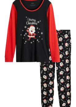 Damen bonprix Wäsche·Nachtwäsche|Nachtwäsche|Pyjama aus reiner Baumwolle