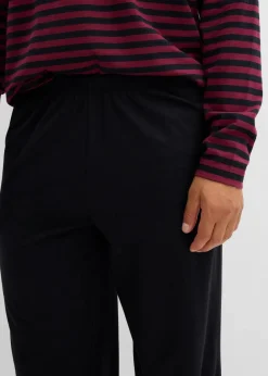 Herren bonprix Wäsche|Große Größen|Pyjama aus reiner Baumwolle mit langen Ärmeln