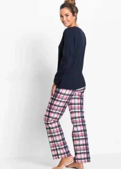 Damen bonprix Wäsche·Nachtwäsche|Nachhaltigere Materialien|Pyjama aus reiner Bio-Baumwolle