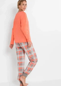 Damen bonprix Wäsche·Nachtwäsche|Nachhaltigere Materialien|Pyjama aus reiner Bio-Baumwolle