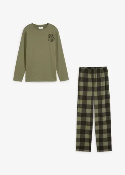 Kinder bonprix Jungen·Nachtwäsche|Pyjama aus reiner Bio-Baumwolle (2-tlg. Set)