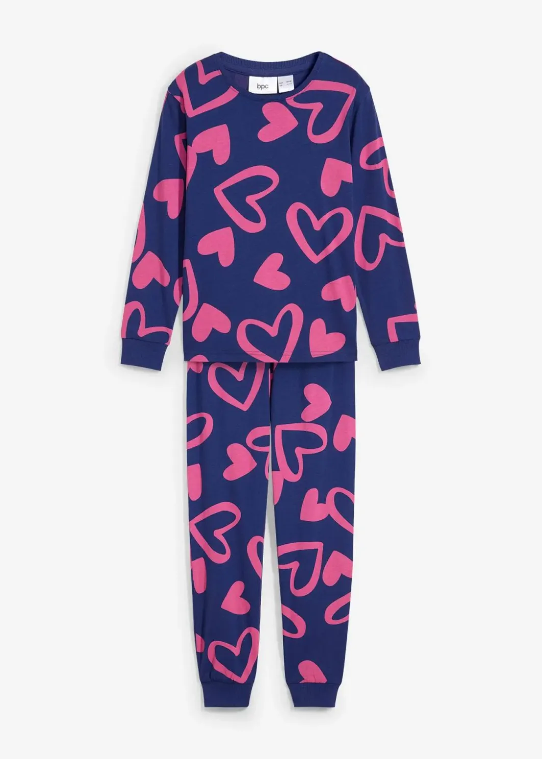 Kinder bonprix Mädchen·Nachtwäsche|Pyjama aus reiner Bio-Baumwolle (2-tlg. Set)