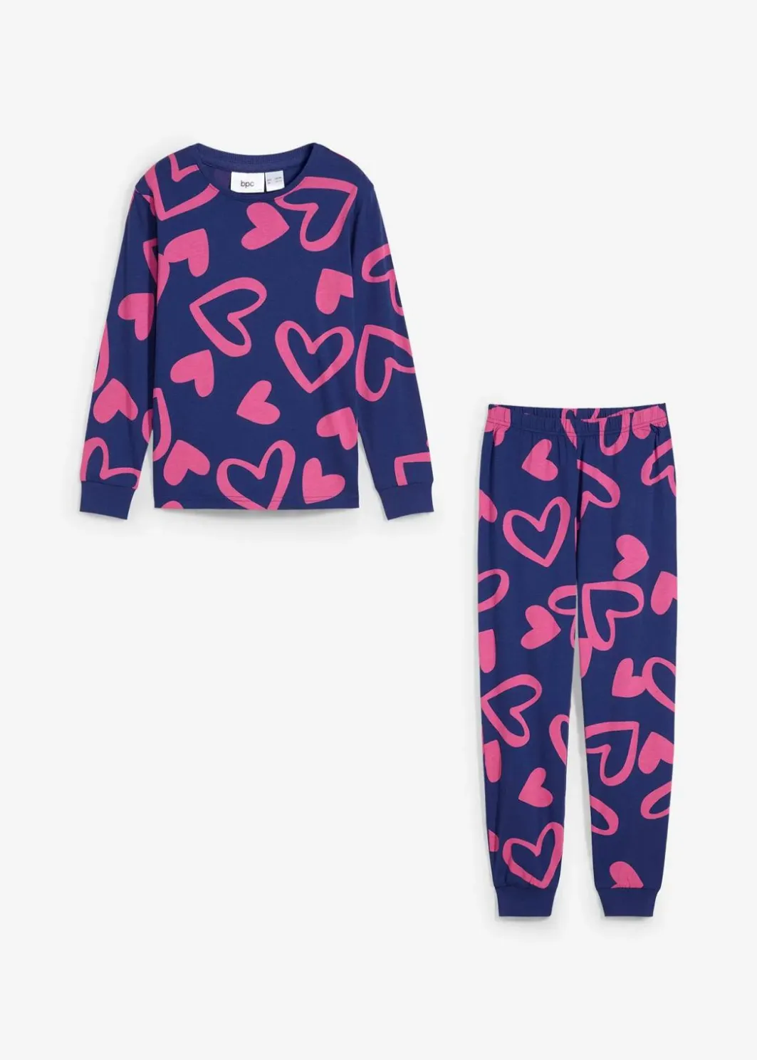 Kinder bonprix Mädchen·Nachtwäsche|Pyjama aus reiner Bio-Baumwolle (2-tlg. Set)