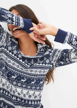 Damen bonprix Wäsche·Nachtwäsche|Nachhaltigere Materialien|Pyjama aus reiner Bio-Baumwolle