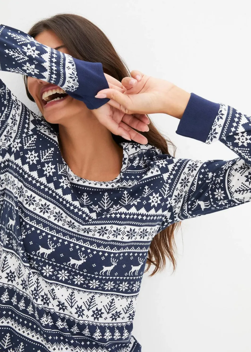 Damen bonprix Wäsche·Nachtwäsche|Nachhaltigere Materialien|Pyjama aus reiner Bio-Baumwolle