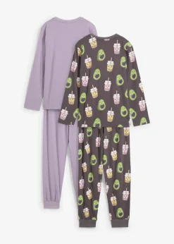 Kinder bonprix Mädchen·Nachtwäsche|Pyjama aus reiner Bio-Baumwolle (4-tlg. Set)