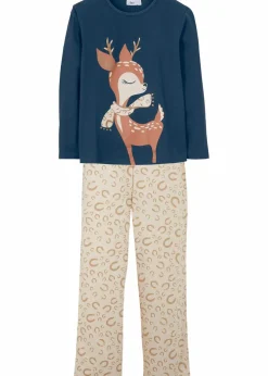 Kinder bonprix Mädchen·Nachtwäsche|Pyjama aus reiner Bio-Baumwolle (2-tlg. Set)