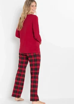 Damen bonprix Nachhaltigere Materialien|Nachtwäsche|Pyjama aus reiner Bio-Baumwolle