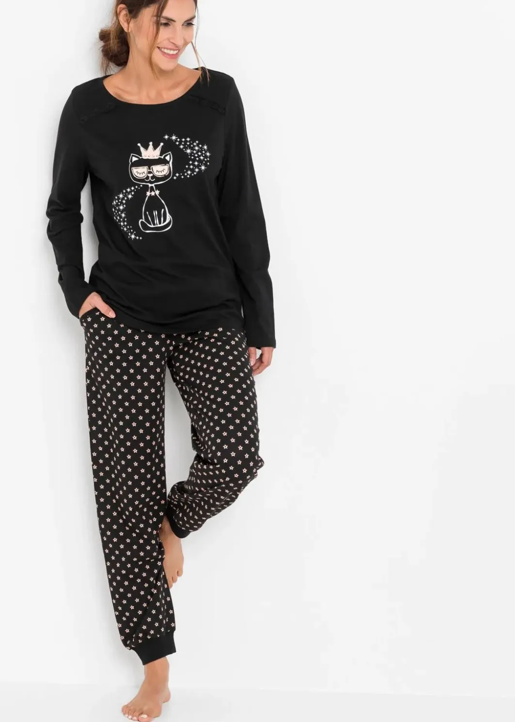 Online Pyjama aus reiner Bio-Baumwolle Damen Wäsche·Nachtwäsche|Nachhaltigere Materialien