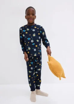Kinder bonprix Jungen·Nachtwäsche|Pyjama aus reiner Bio-Baumwolle (4-tlg. Set)