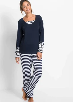 Online Pyjama aus reiner Bio-Baumwolle Damen Wäsche·Nachtwäsche|Nachhaltigere Materialien