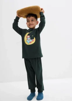 Pyjama aus weicher Baumwolle mit nachtleuchtendem Druck (2.tlg Set) Kinder Jungen·Nachtwäsche|Mädchen·Nachtwäsche