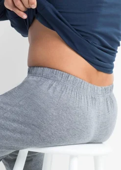 Pyjama mit Baumwolle und langen Ärmeln Herren Pyjamas|Große Größen
