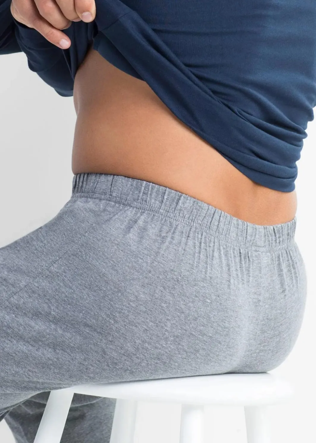Pyjama mit Baumwolle und langen Ärmeln Herren Pyjamas|Große Größen