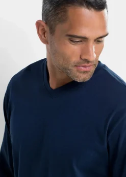 Pyjama mit Baumwolle und langen Ärmeln Herren Pyjamas|Große Größen