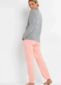 Damen bonprix Wäsche·Nachtwäsche|Nachhaltigere Materialien|Pyjama mit Bio-Baumwolle